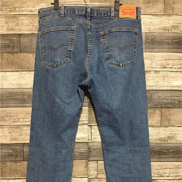 Levi’s 505 Regular Fit Jeans Men’s 38x32 Blue Denim Stretch Straight - Picture 7 of 9